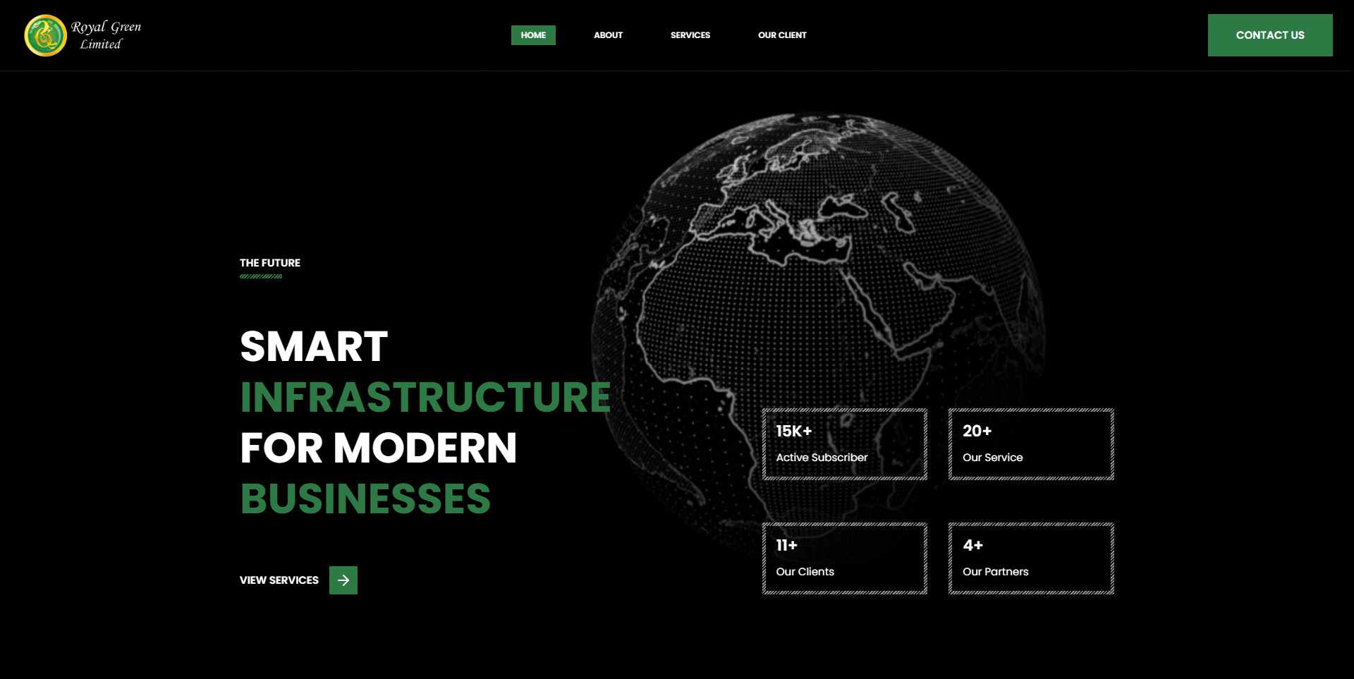 Royal Green ISP landing page screenshot